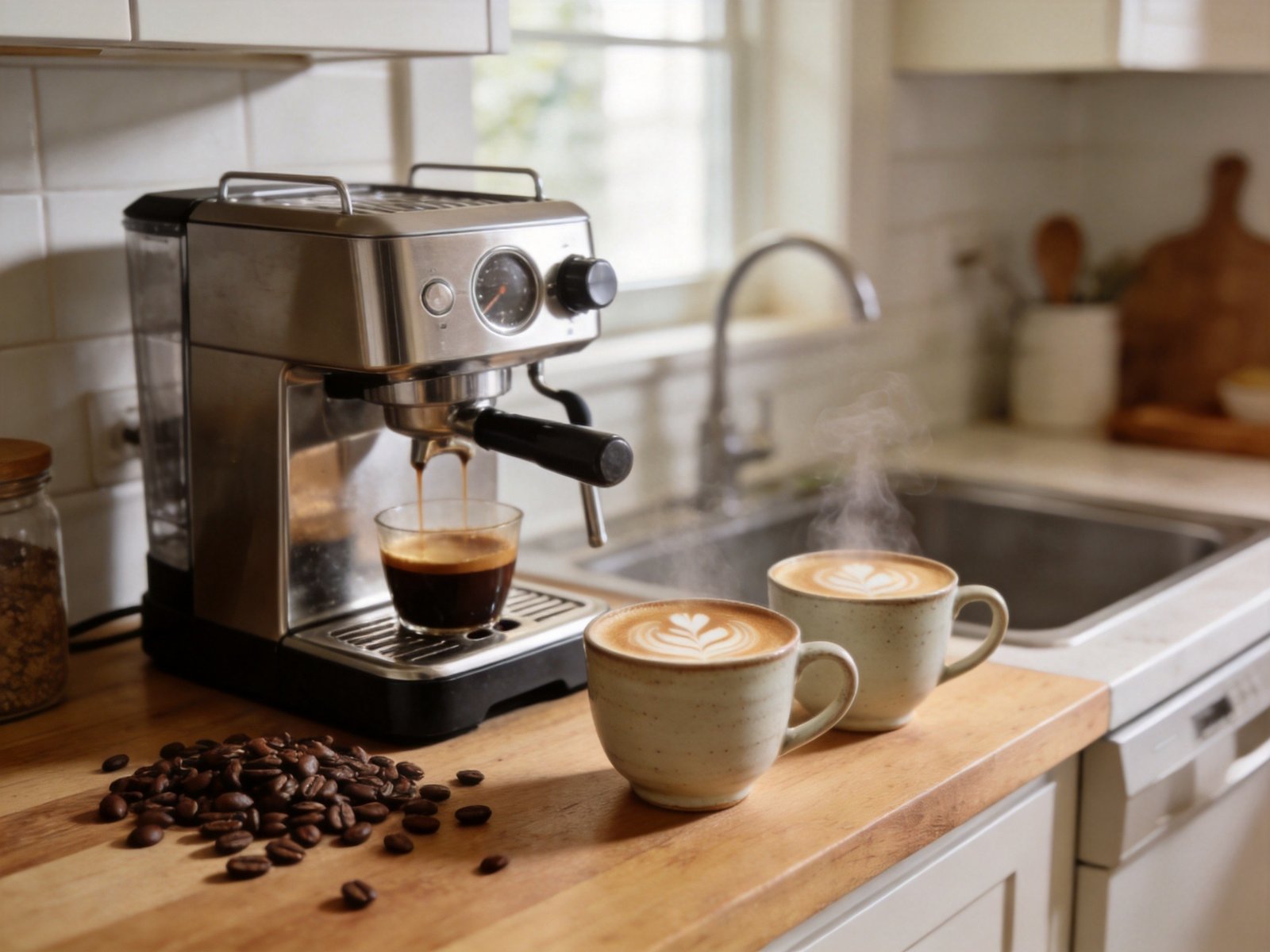Freshly brewed coffee