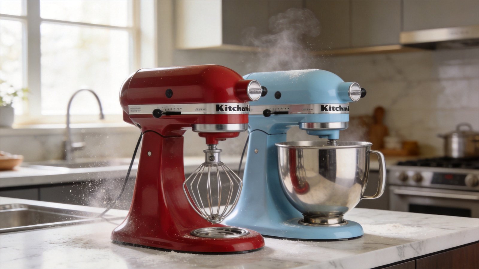 Stand mixer kneading bread dough
